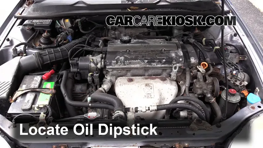 2000 Honda Prelude 2.2L 4 Cyl. Oil Check Oil Level